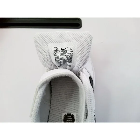 Nike Court Borough Low Recraft White Black Kids Preschool Casual Shoe DV5457-104 - Picture 8 of 9